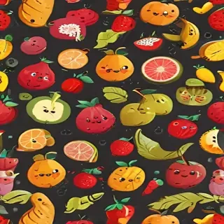 cartoon fruit