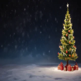 christmas background with tree