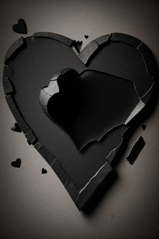 black broken heart