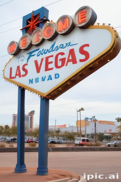 Iconic Welcome Sign of Fabulous Las Vegas, Nevada, Capturing Vibrant ...