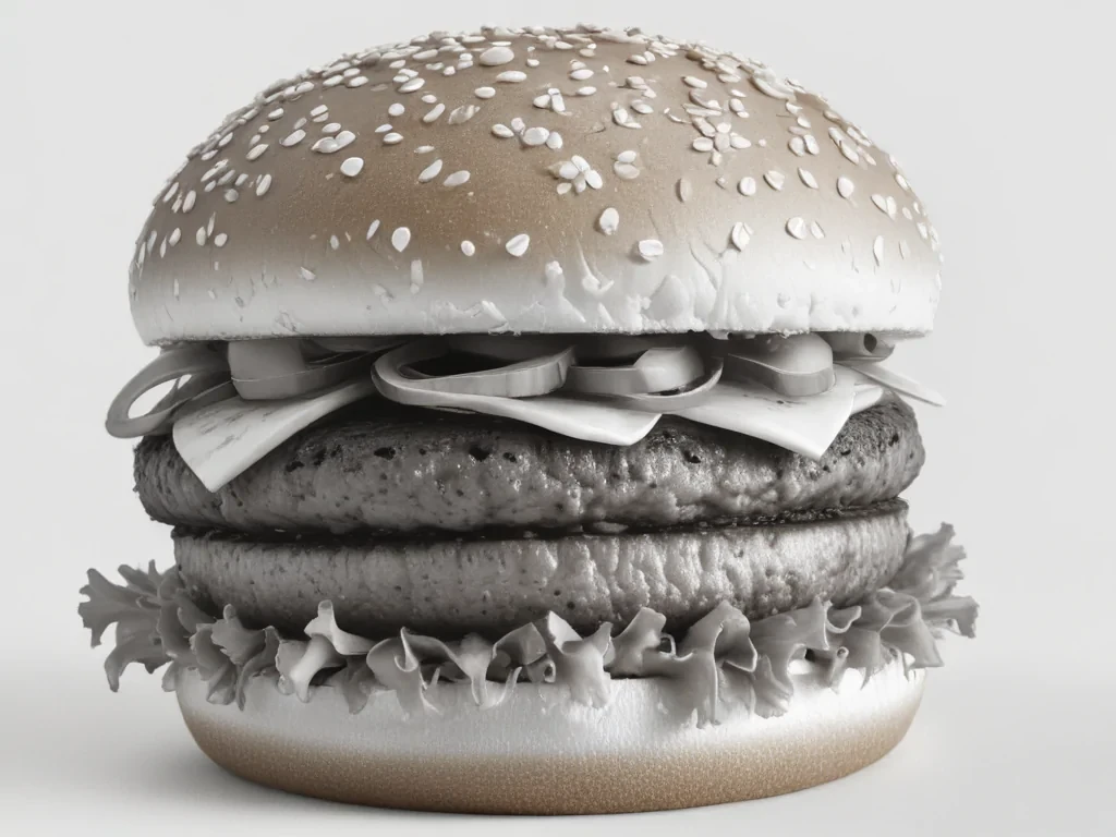 hamburger clipart black and white