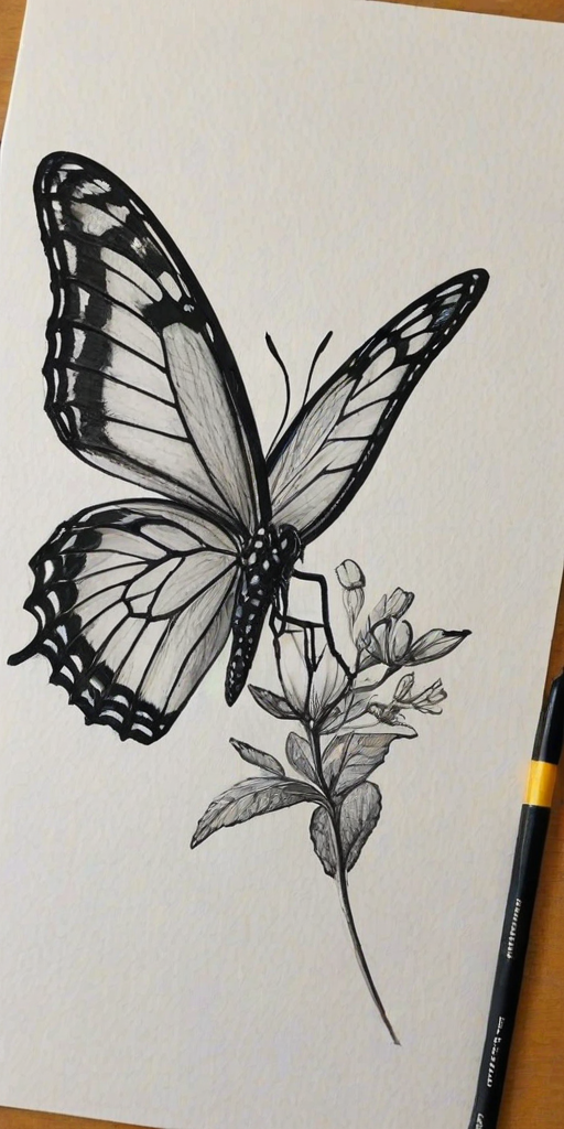 buttefly drawing