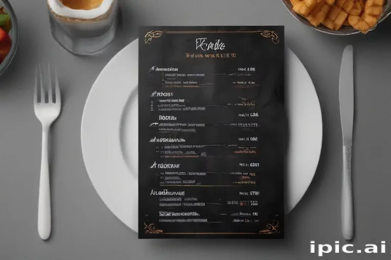 restaurant menu mockup