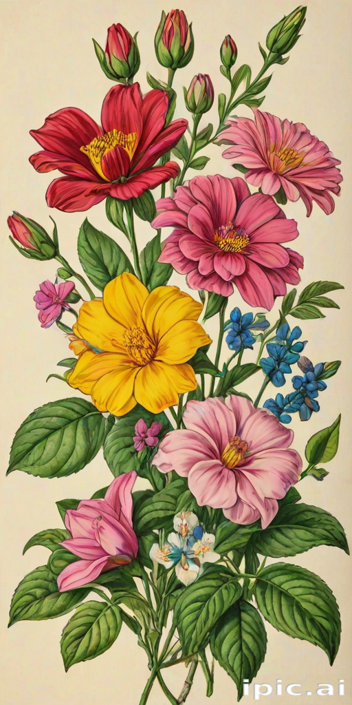 flower color drawings