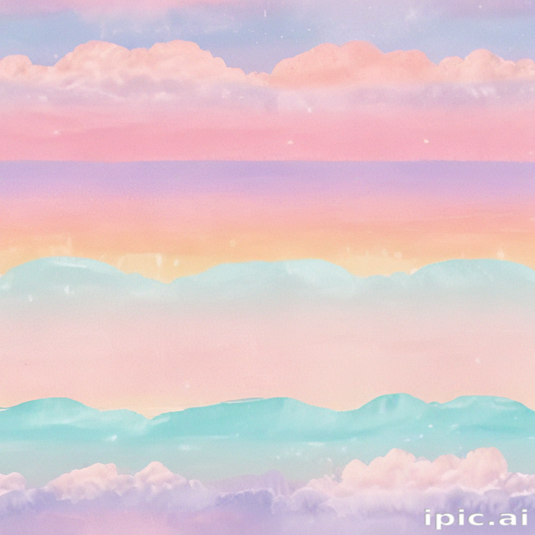 Soft Pastel Sky with Dreamy Clouds and Gentle Horizon in Harmony