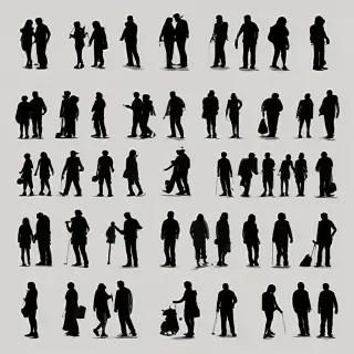 people silhouettes