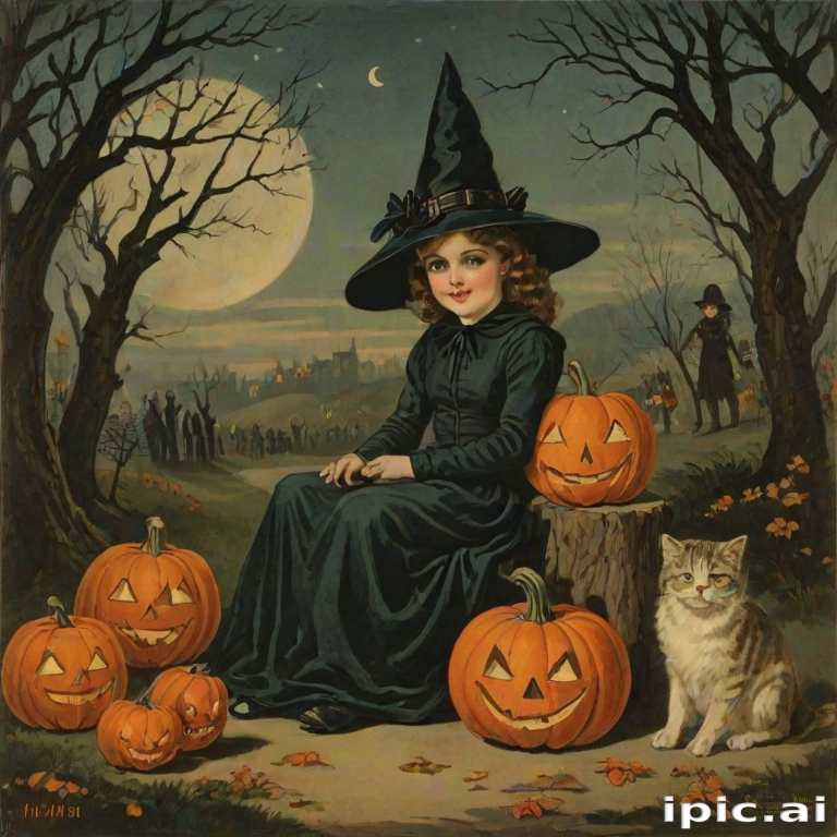 public domain vintage halloween art