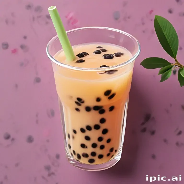 aesthetic boba tea background
