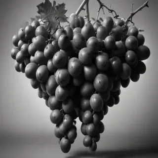 grapes clipart black and white