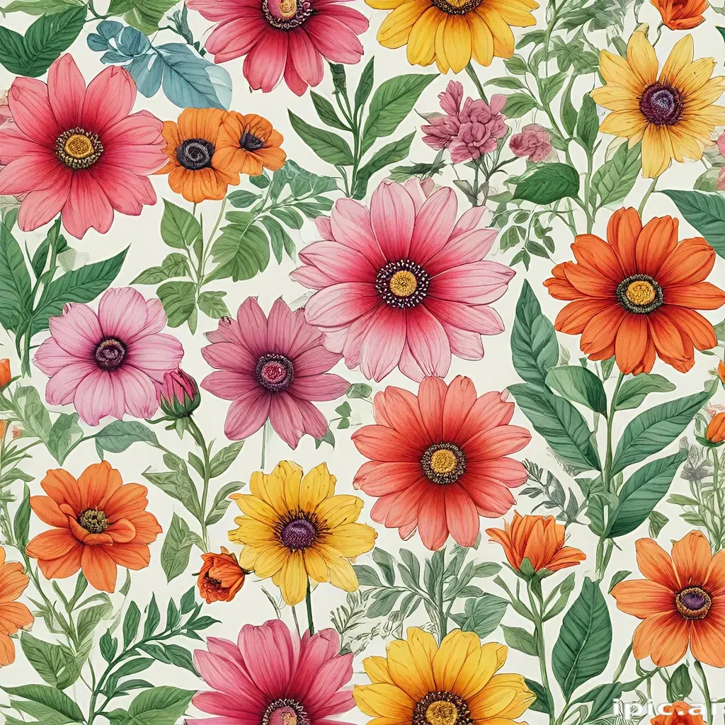 flower color drawings