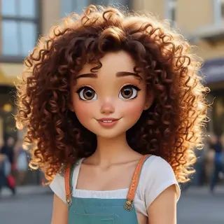 cartoon characters with curly hair