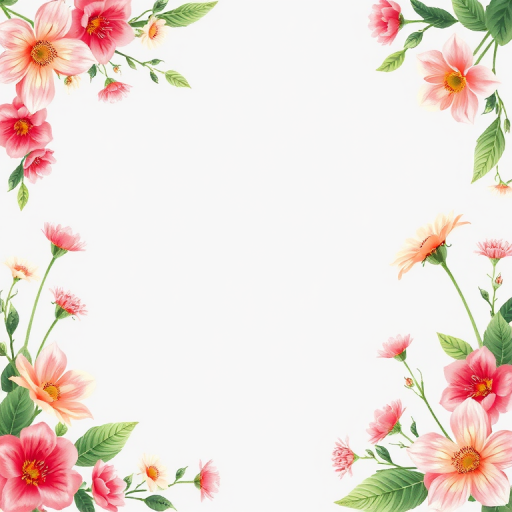 flower border transparent