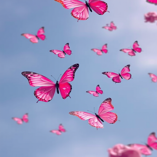 images of pink butterflies