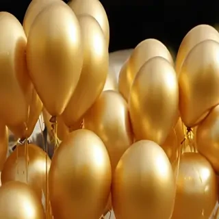 golden balloons