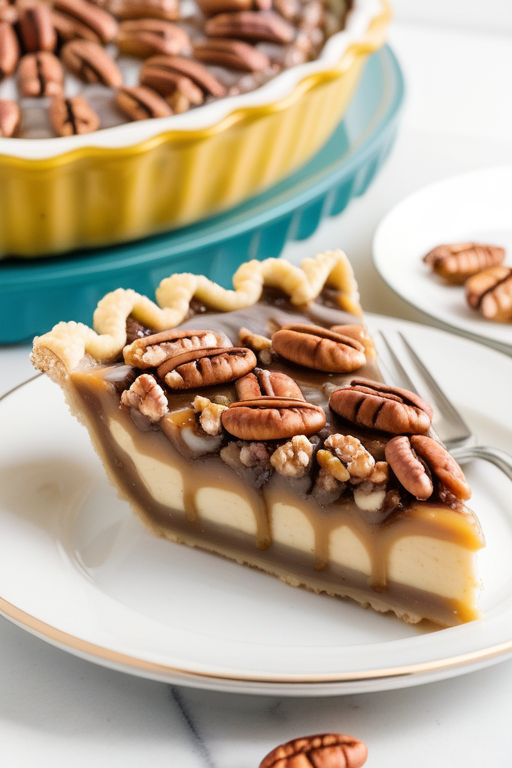 no bake banana caramel pecan pie