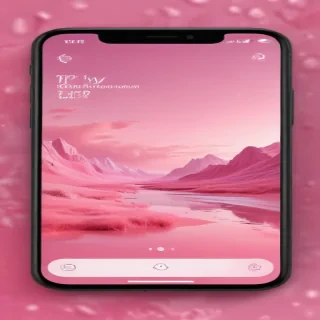 pink home screen