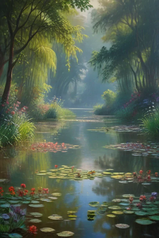 monet painting wallpaper