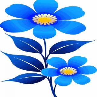 blue flower clip art