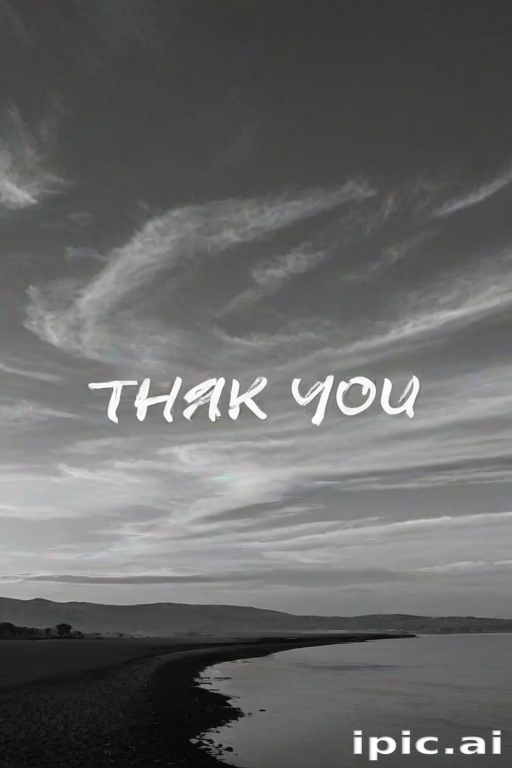 thank you black and white