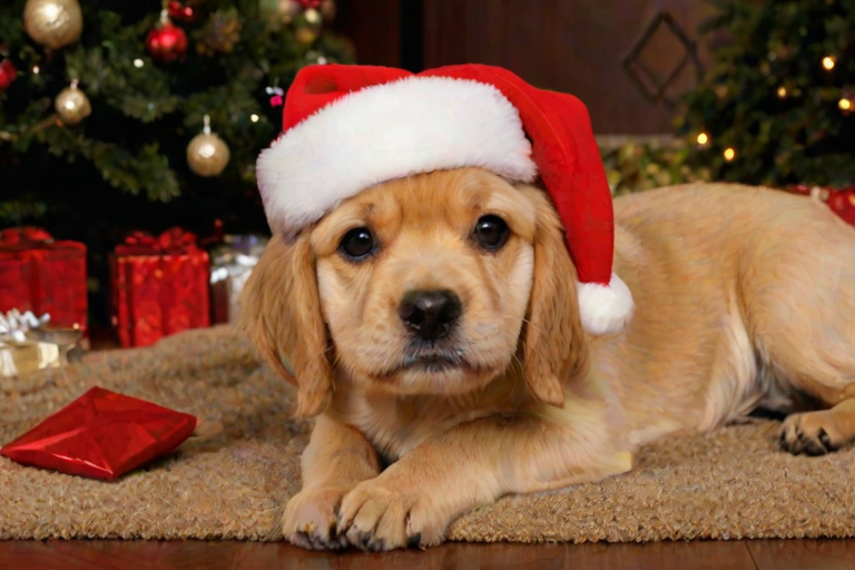 pictures of dogs christmas