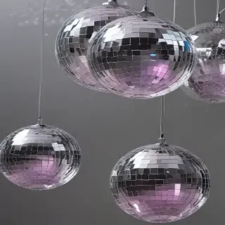 transparent disco balls