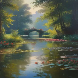 monet painting wallpaper