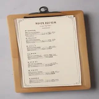 menu mock up