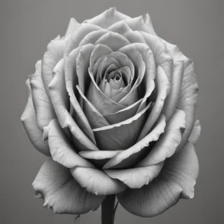 rose drawing black and white