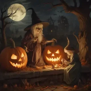 public domain vintage halloween art