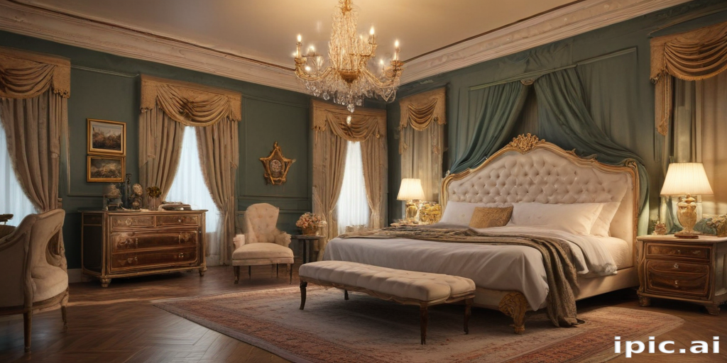 Elegant and Luxurious Bedroom Design Featuring Classic Vintage Decor ...
