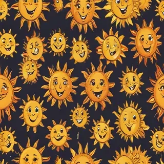 cartoon suns