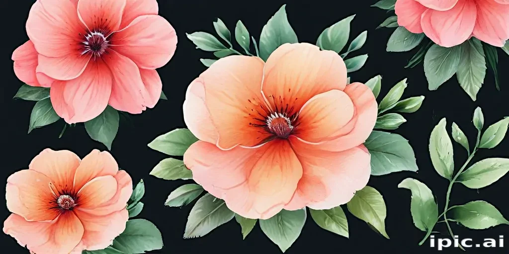 clipart watercolor flowers