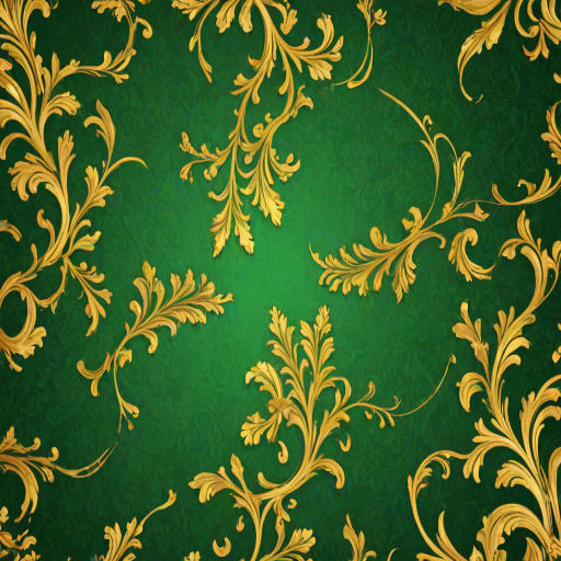 gold and green background