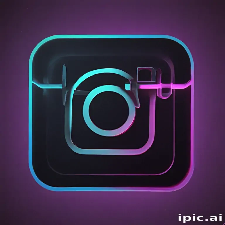 neon instagram logo
