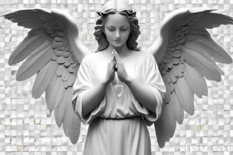 angel clip art black and white