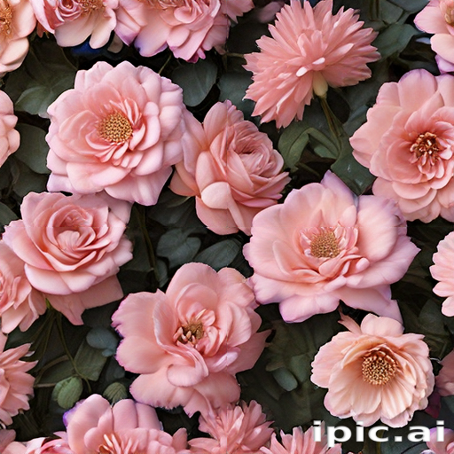Pink Flowers Array A Beautiful Array of Soft Pink Flowers in Full Bloom and Vibrant Colors