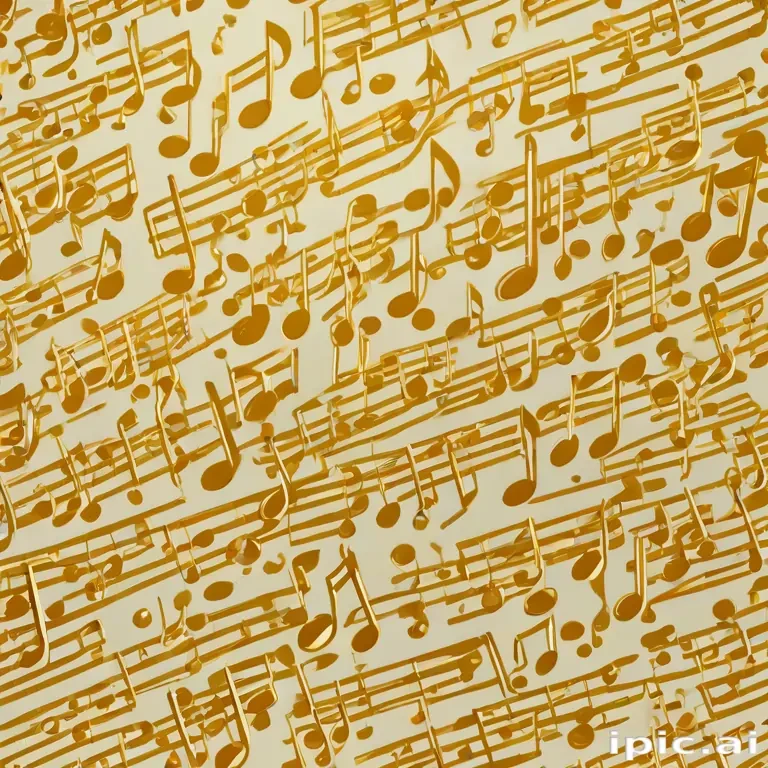 gold music notes