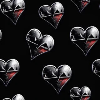 broken heart in black