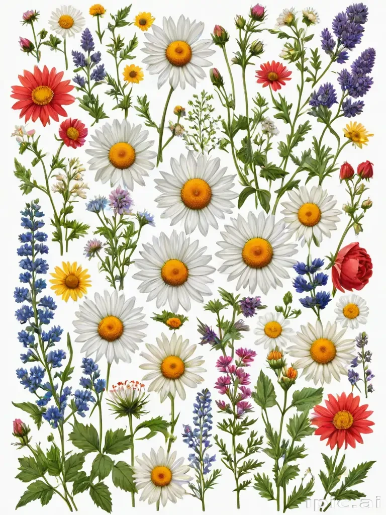 wildflowers transparent background