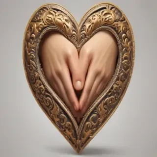 hand heart clipart