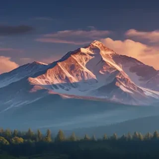 mountainous background