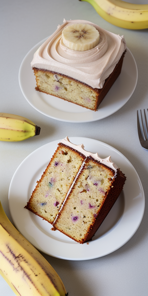 banana cake with banana frosting