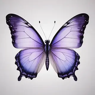 transparent purple butterfly
