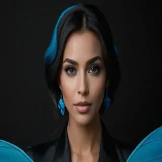 black background with blue