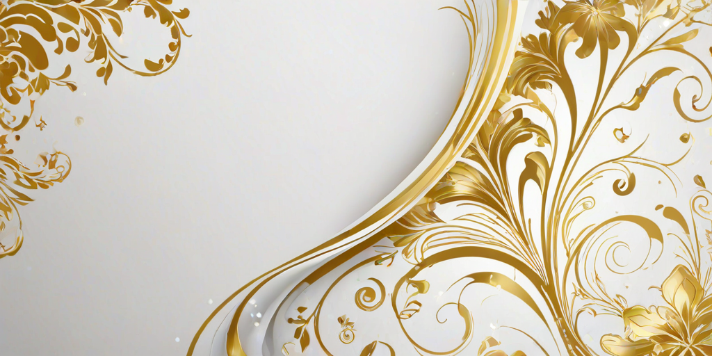 white & gold background