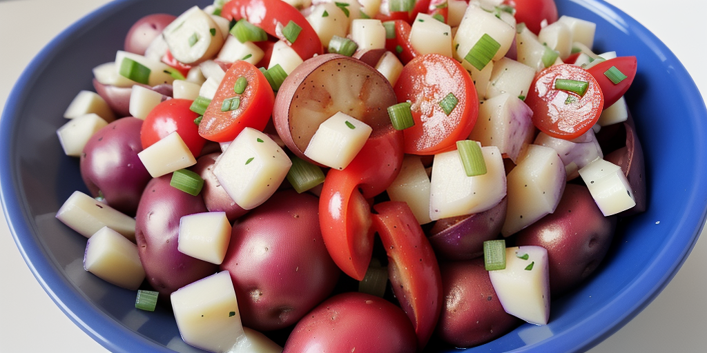 red hot and blue potato salad