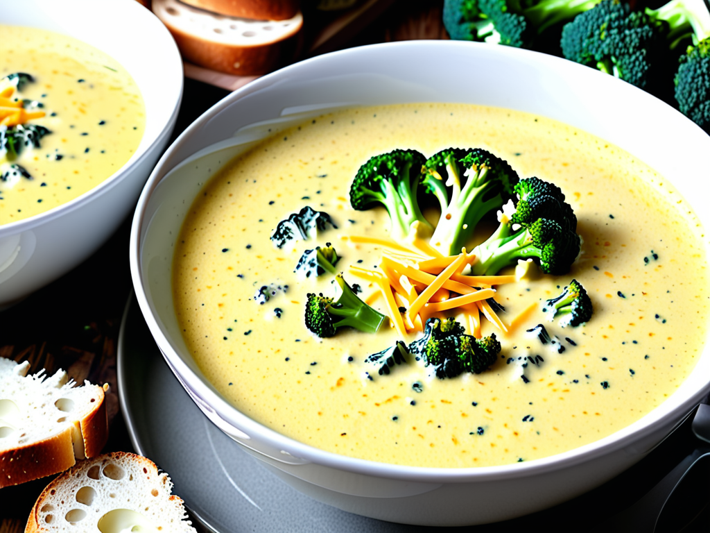 what to eat with broccoli cheese soup