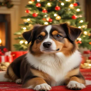 christmas dogs wallpaper