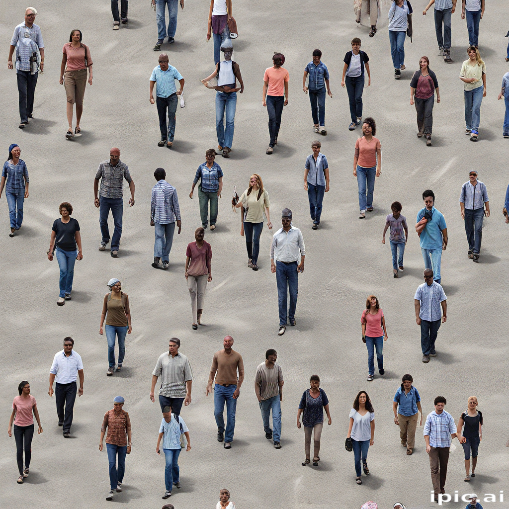 A Diverse Crowd of People Walking on a Busy Urban Street Scene.