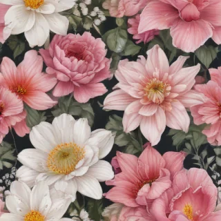 line work flowers